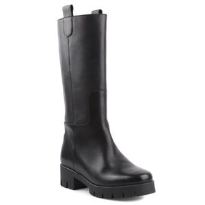 Andre Assous Leather Etta Boots Tall Everyday Lug Sole Boot NIB